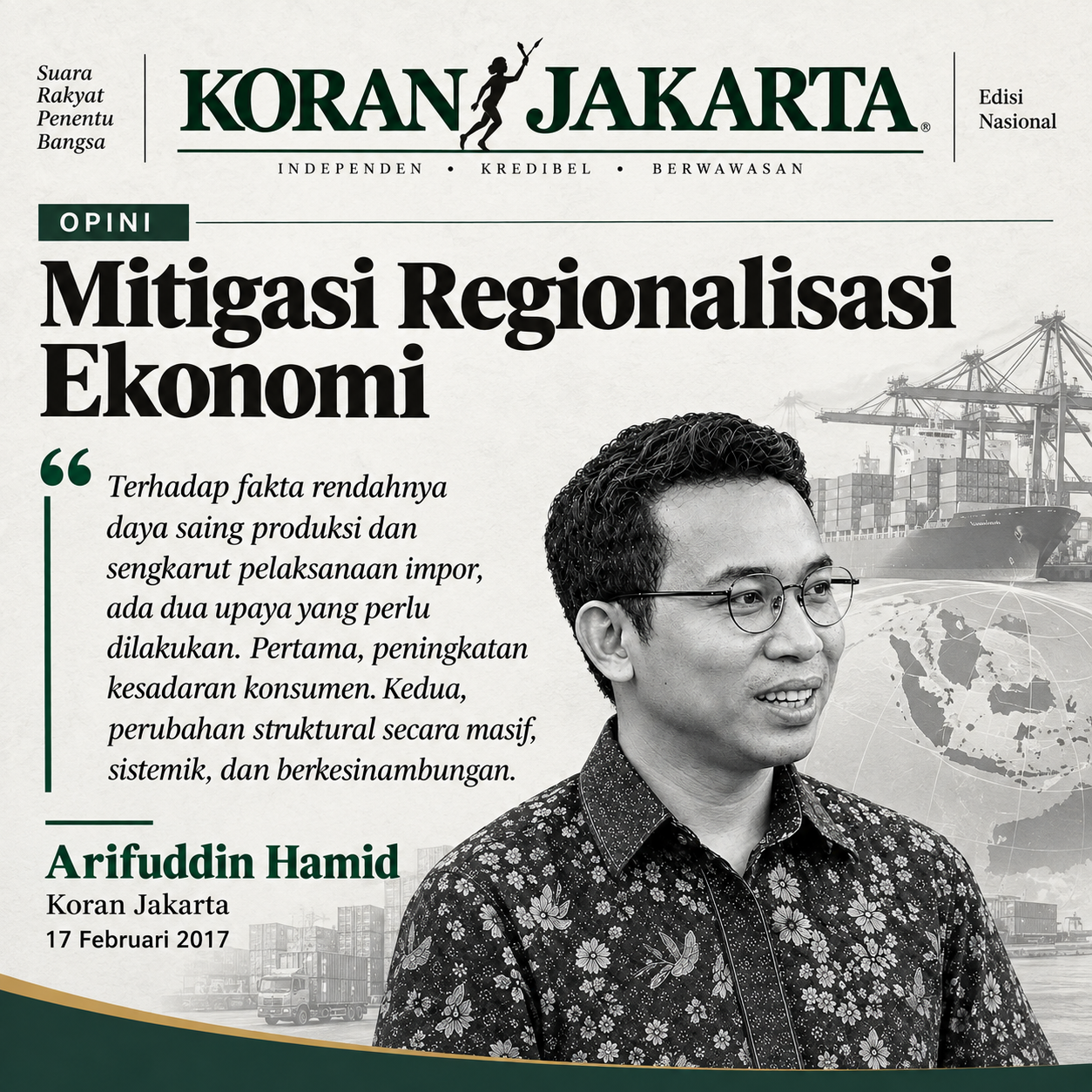 Mitigasi Regionalisasi Ekonomi